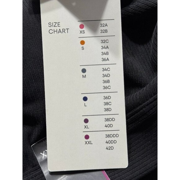 XXL - Womens Light Support Rib Triangle Bra - All In Motion - Black - Picture 6 of 8